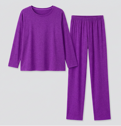Ensemble Pyjama Femme Grande Taille – Modal Coton Doux, Automne Hiver | 3XL-7XL