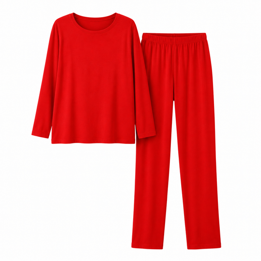 Ensemble Pyjama Femme Grande Taille – Modal Coton Doux, Automne Hiver | 3XL-7XL
